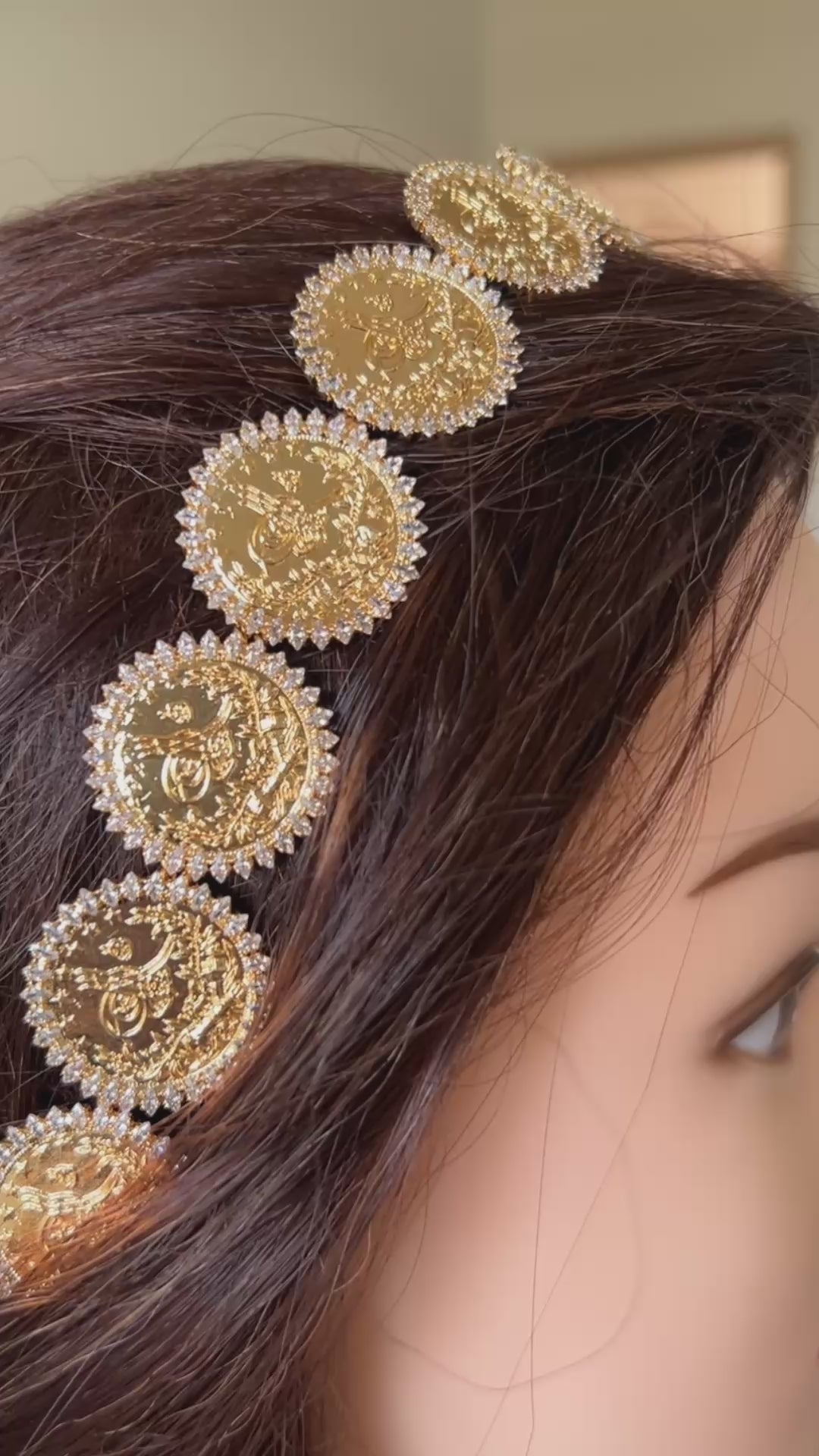 Nooreen thirteen coin headpiece