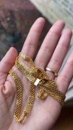 Ramallah pleated gold multi wear necklace (zarad)
