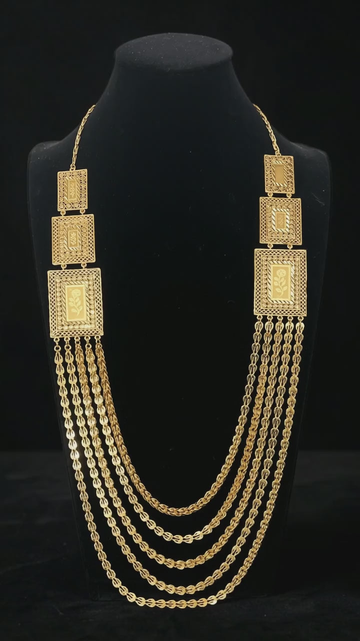 Nablus 21 K Pleated Gold 3 pcs Set