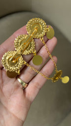 Bourj El-Shemali Traditional Pin/ Brooch 21k Pleated