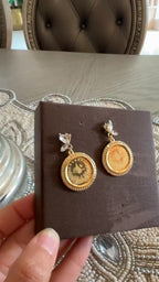 Hiribya Butterfly coins earrings