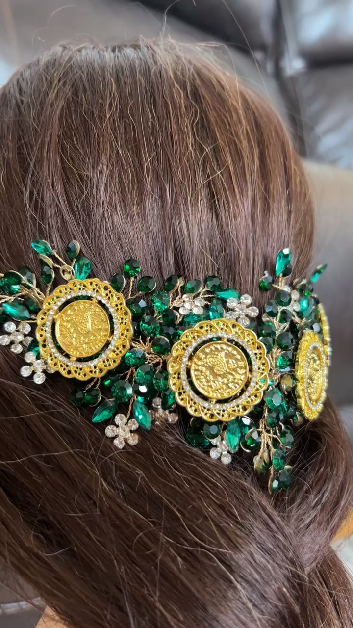 Ammuriya Green four coins headpiece