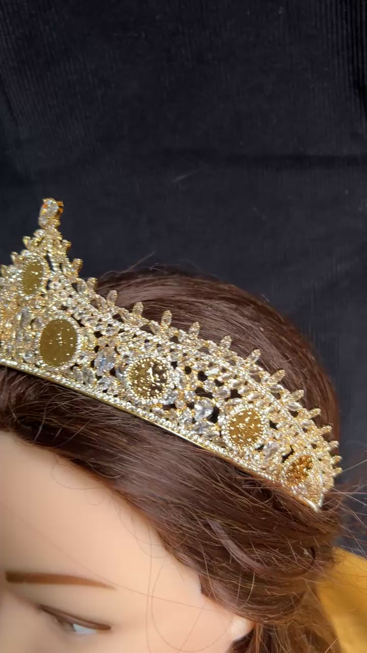Malha mini coins Gold and crystal crown