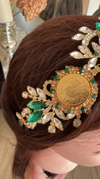 Bayt Hanina II Green and Gold headpiece