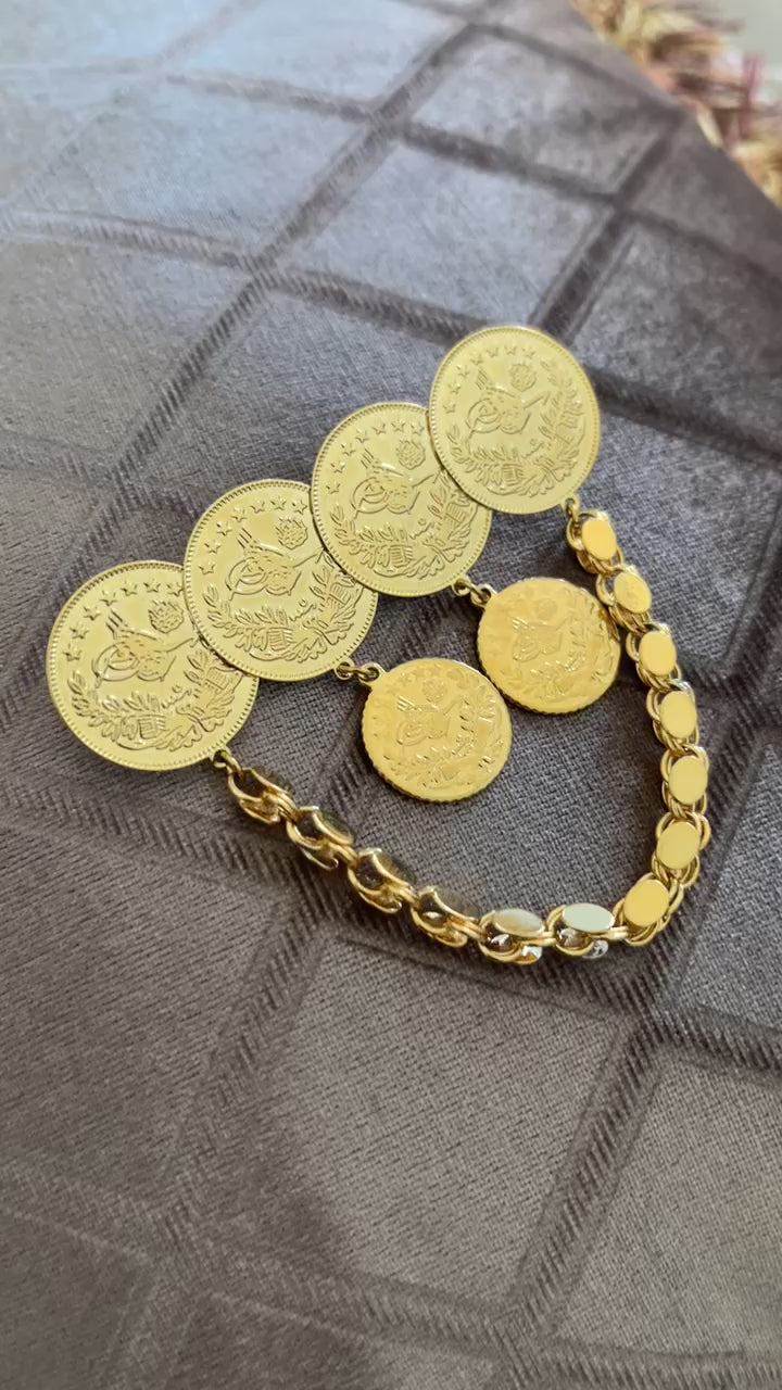 Traditional coins Brooch/Pin