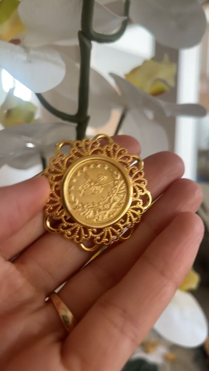 Bessan coin Brooch