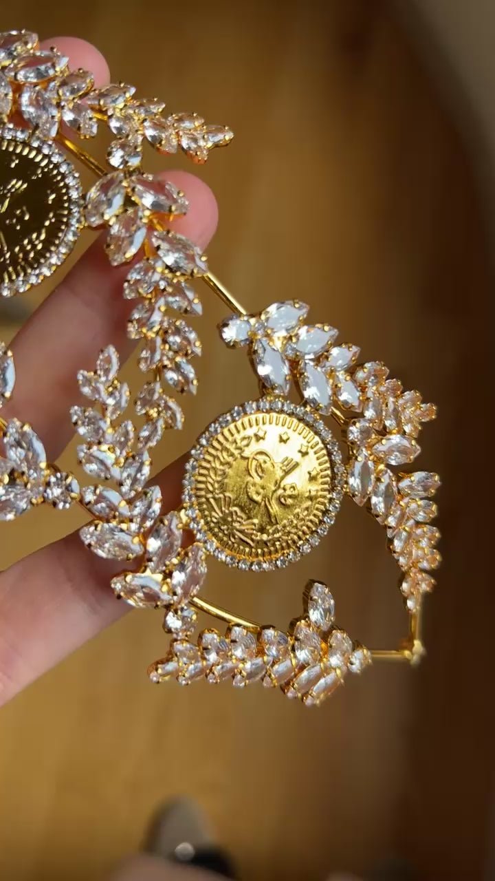 Sebastian Four Coins Crystal headpiece