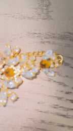 Bayt Hanina II Gold/ honey headpiece