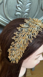 Beit Nabala Gold and champagne headpiece