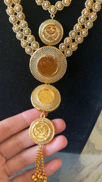 Sanur Pleated Gold 4pcs jewelry set