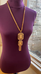 Bir zit necklace Pleated Gold