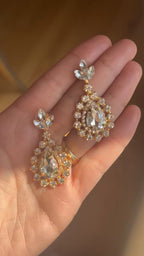 Salwad crystal and Gold studs earrings