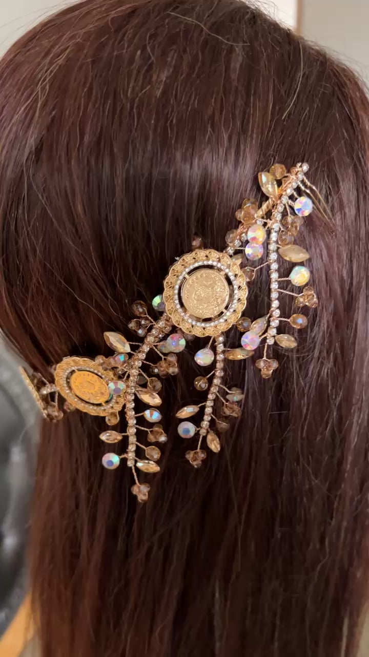 Yafa II five coins comb headpiece