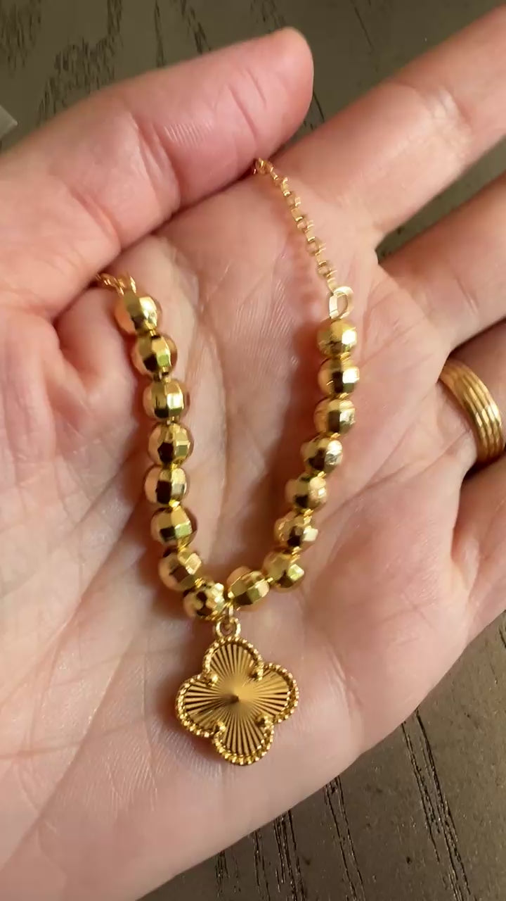 Tira 18k pleated three pc jewelry set