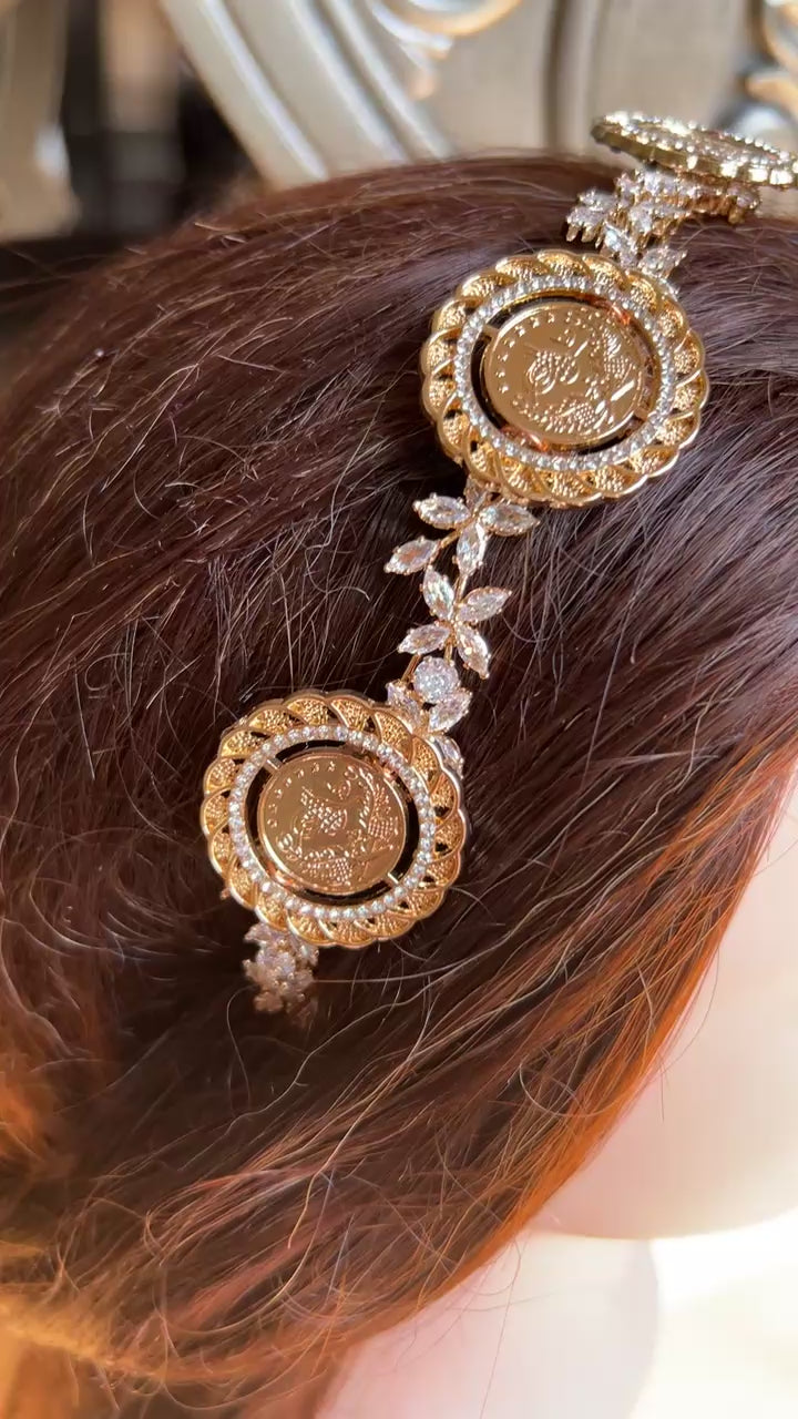 Betlaham II five coins gold headband
