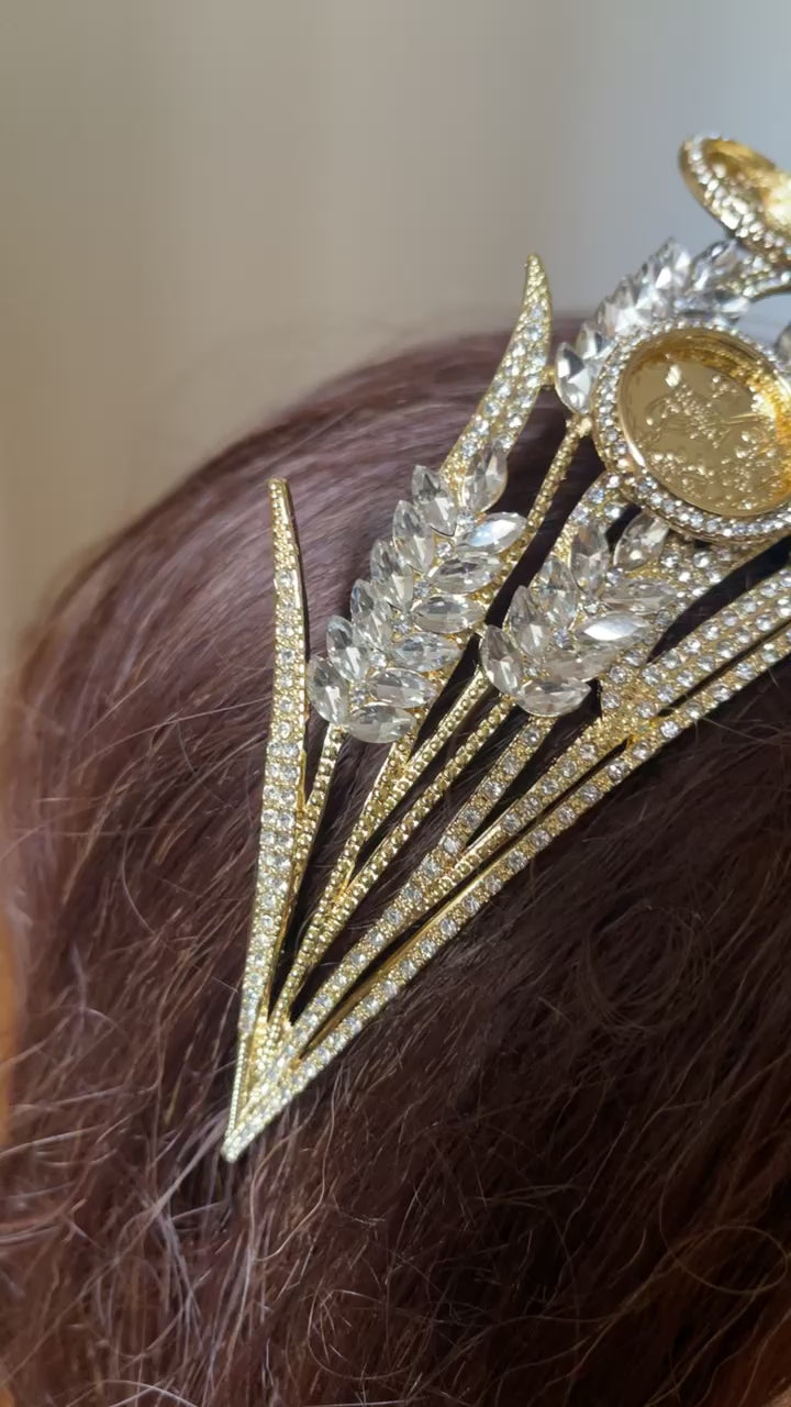 Ramle Wheat spikes and coins tiara