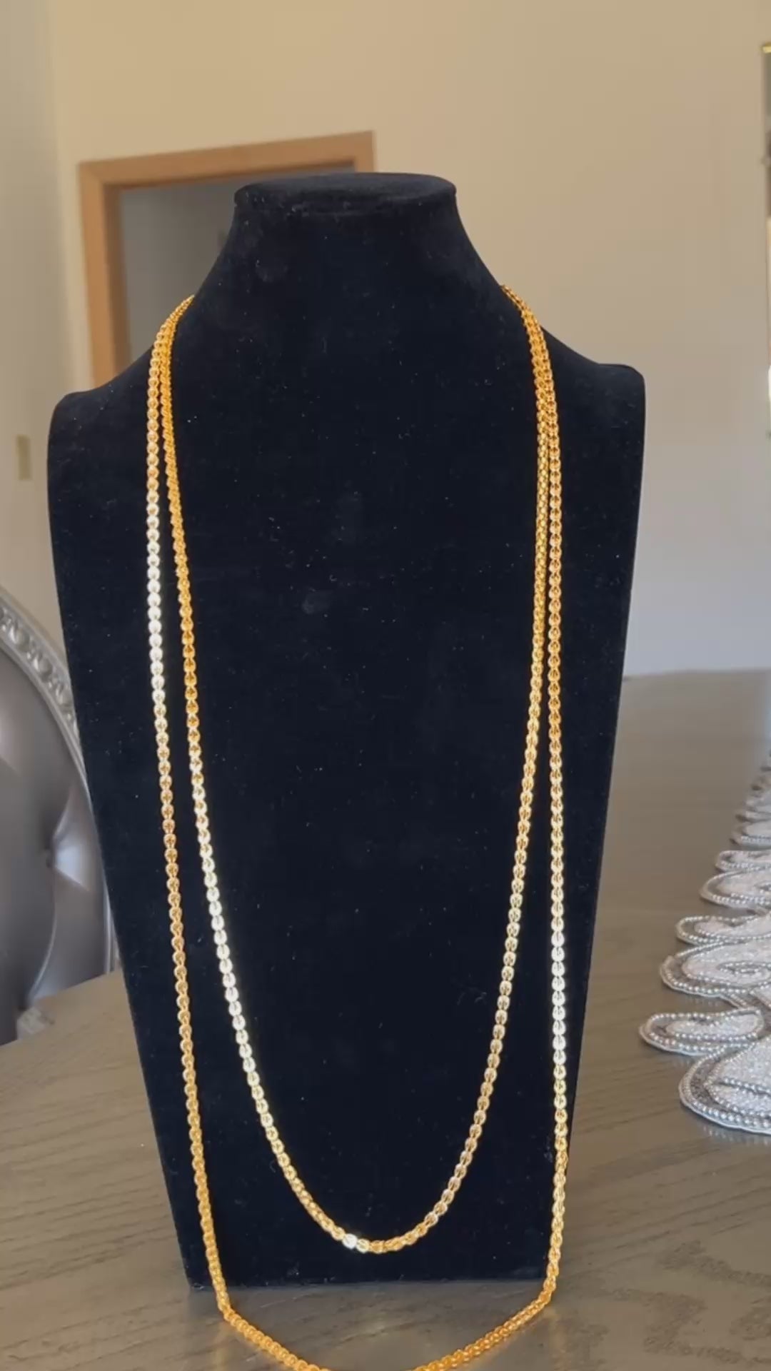 Jalamah 2meters zarad 21K Pleated Gold