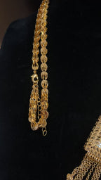 Qabatya Pleated Gold Necklace