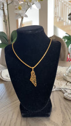 Palestine Map Necklace