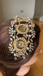 Jineen pearls five coins headband