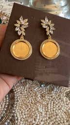 Yasur leaves and coins earrings