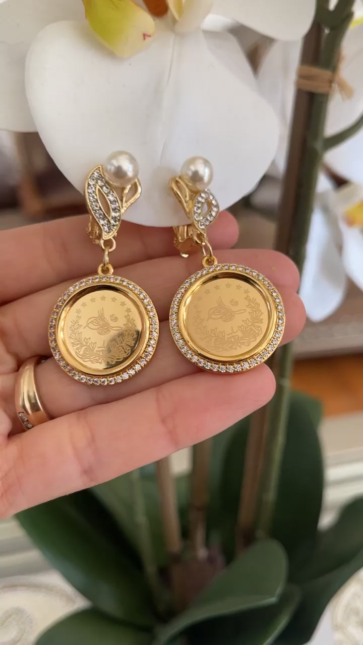 Yafa lira pearls earrings