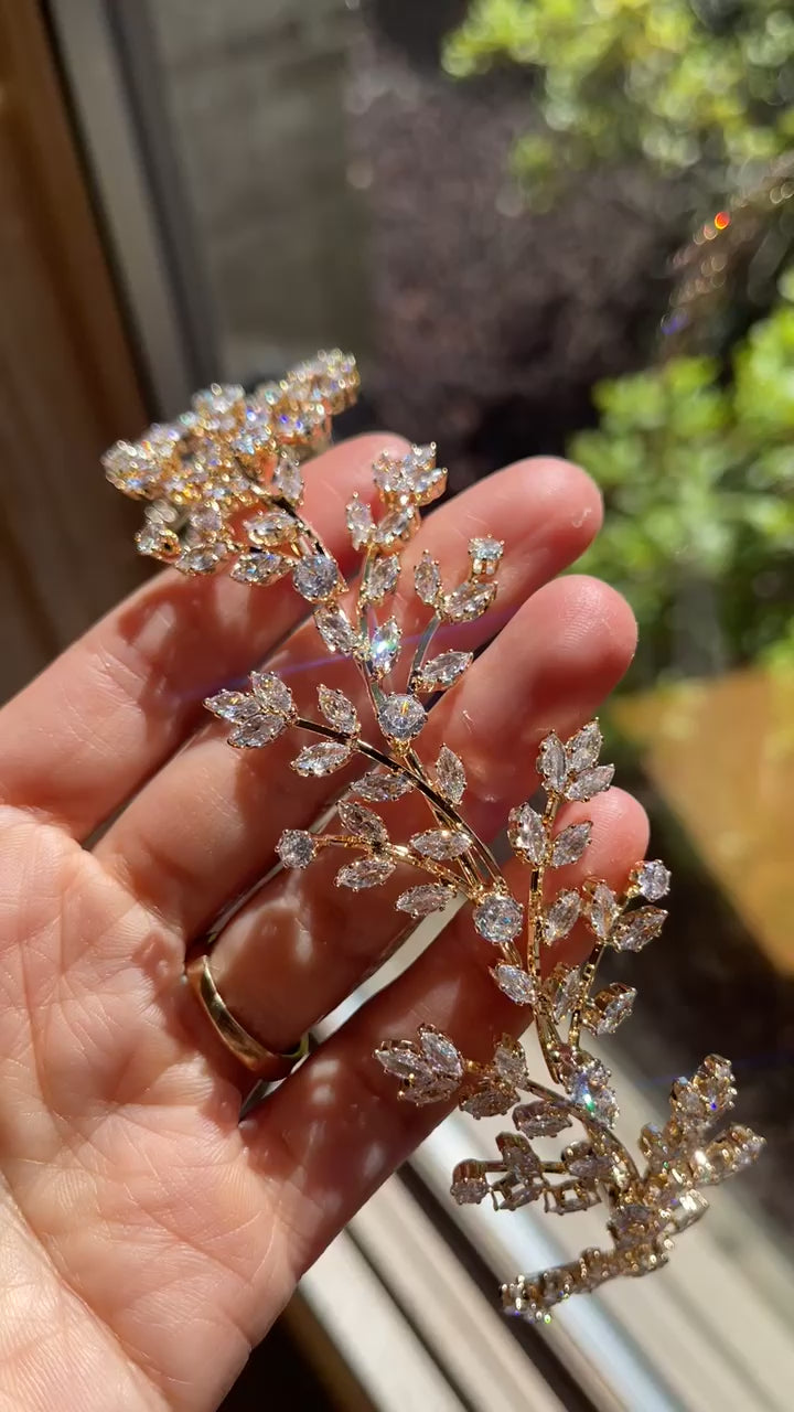 Nablus crystal gold headband