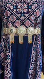 Turmussaya coins pleated gold belt