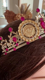 Akka lll hot pink three coins crown