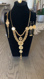 Sanur Pleated Gold 4pcs jewelry set