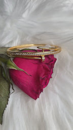 Kufeirit pleated gold bracelet