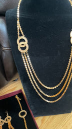 Der Yasin 4pcs pleated Gold jewelry set