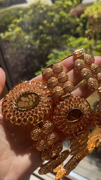 Jericho Pleated Gold Belt
