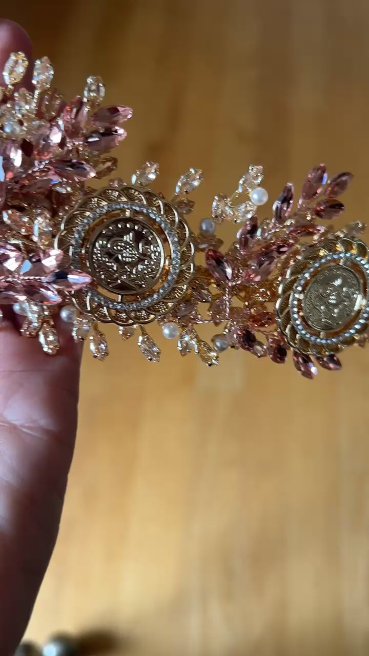 Sajur five Rose Gold / Gold headpiece
