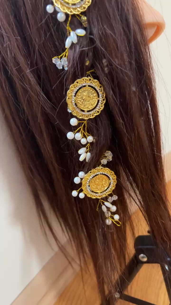 Arab Suqrir long Braided hair headpiece
