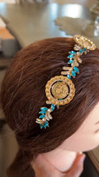 Hamama Turquoise three coins headband