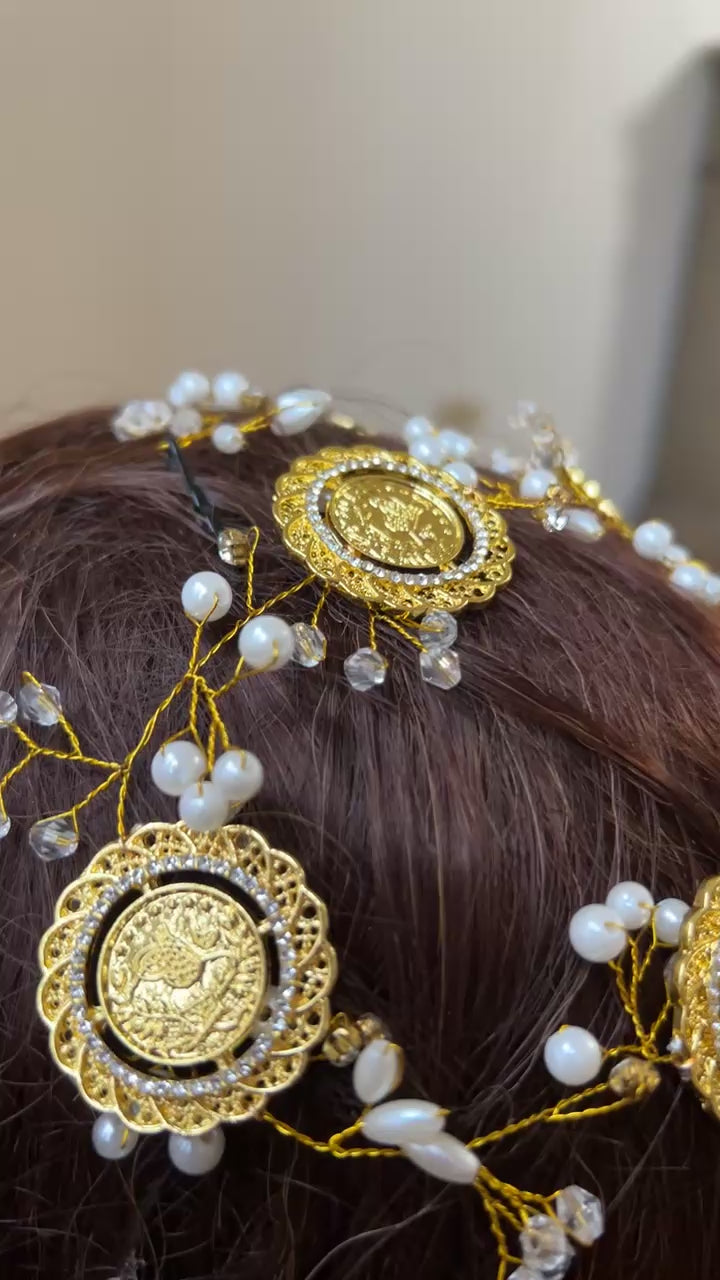 Arab Suqrir long Braided hair headpiece