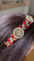 Dayr Tarif II Gold and red headband