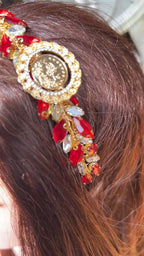 Dayr Tarif II Gold and red headband