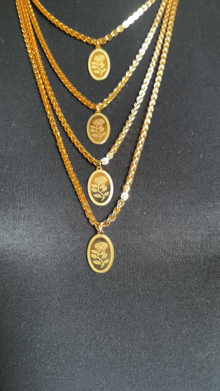 Yabroud four layers jewelry set