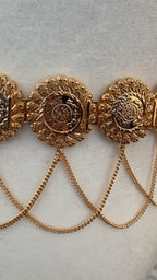 Shefa-Amr 21K pleated gold belt