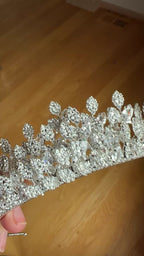 Kafr Sumei silver zircon stone wedding tiara