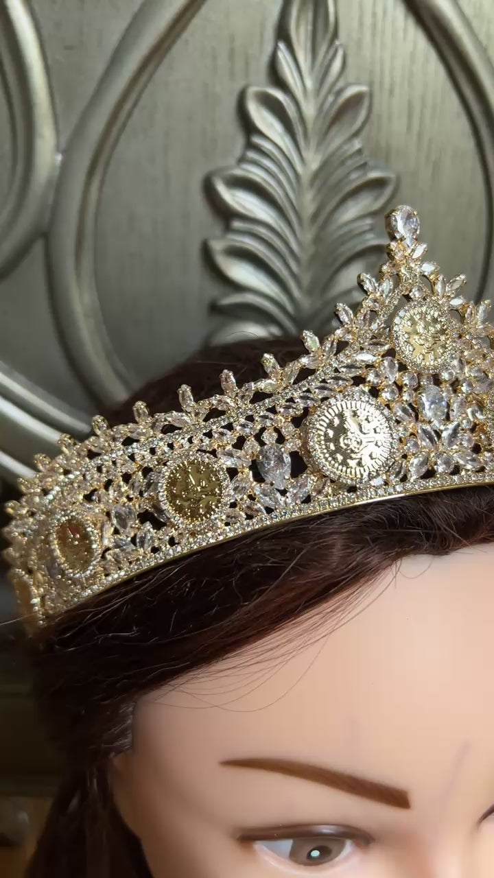 Malha mini coins Gold and crystal crown