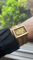 Betlaham 21K Gold pleated Bracelet