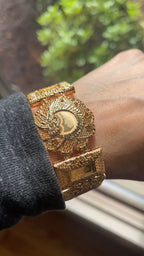 Al-Quds Pleated Gold Bracelet