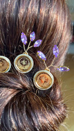 Duma three purple hair pins