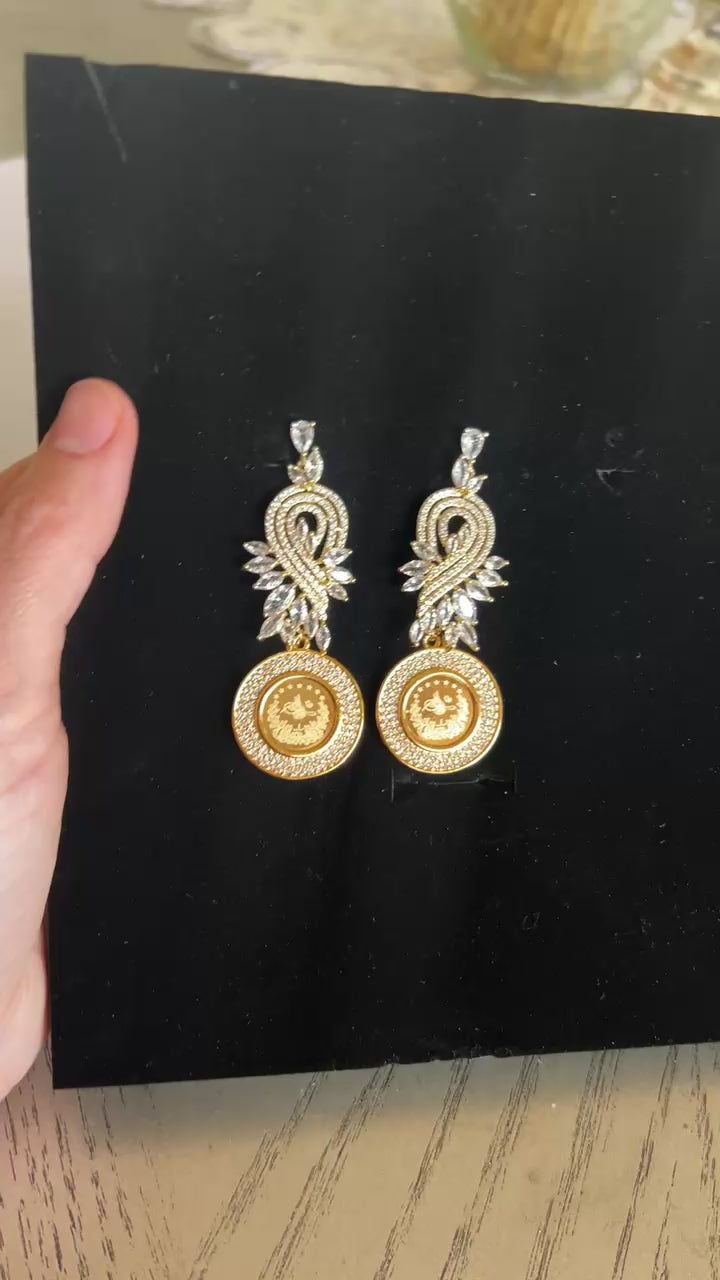 Al-Khadr Gold coin earrings