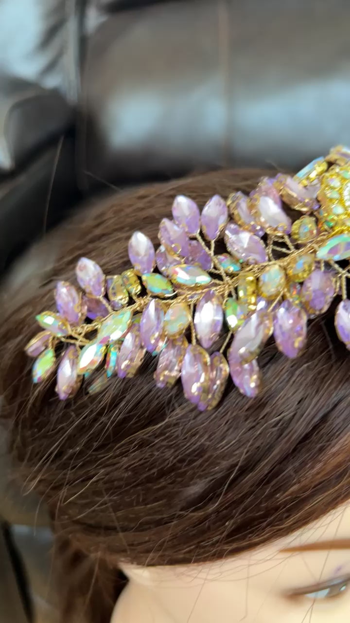 Rujeib light Purple with big coin headpiece