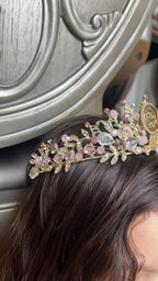 Judy Gold and pink tiara