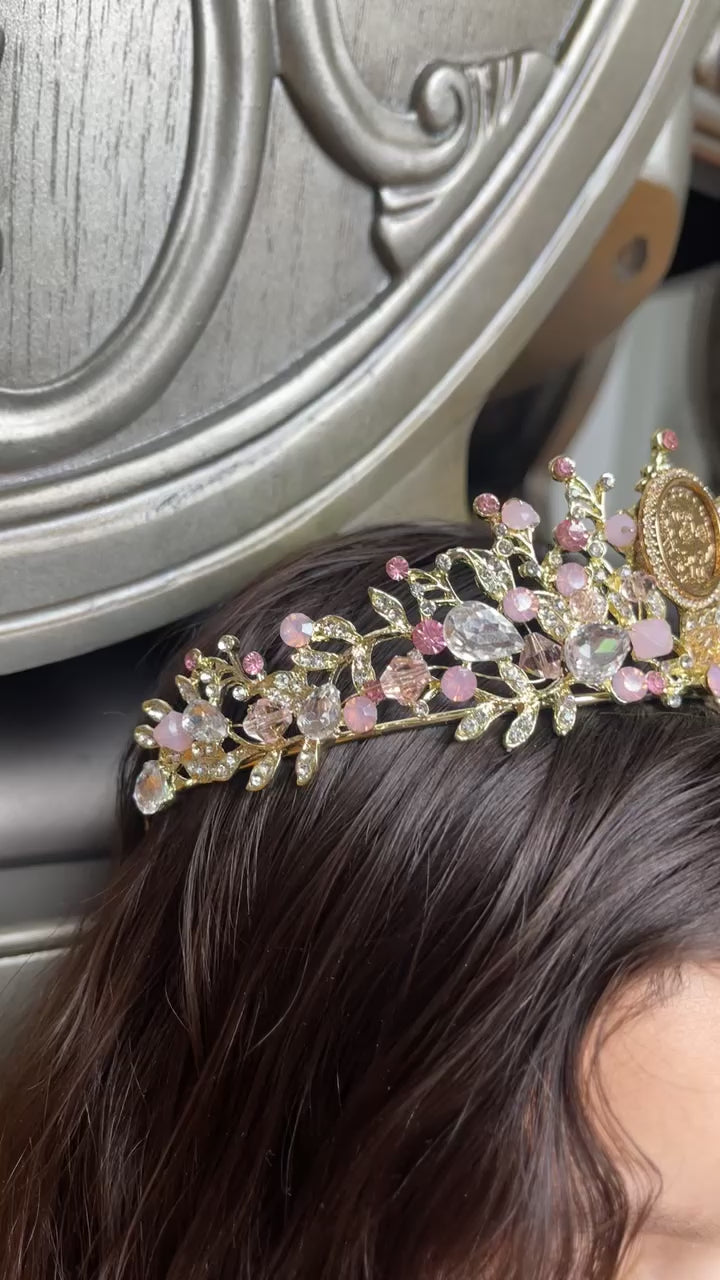 Judy Gold and pink tiara